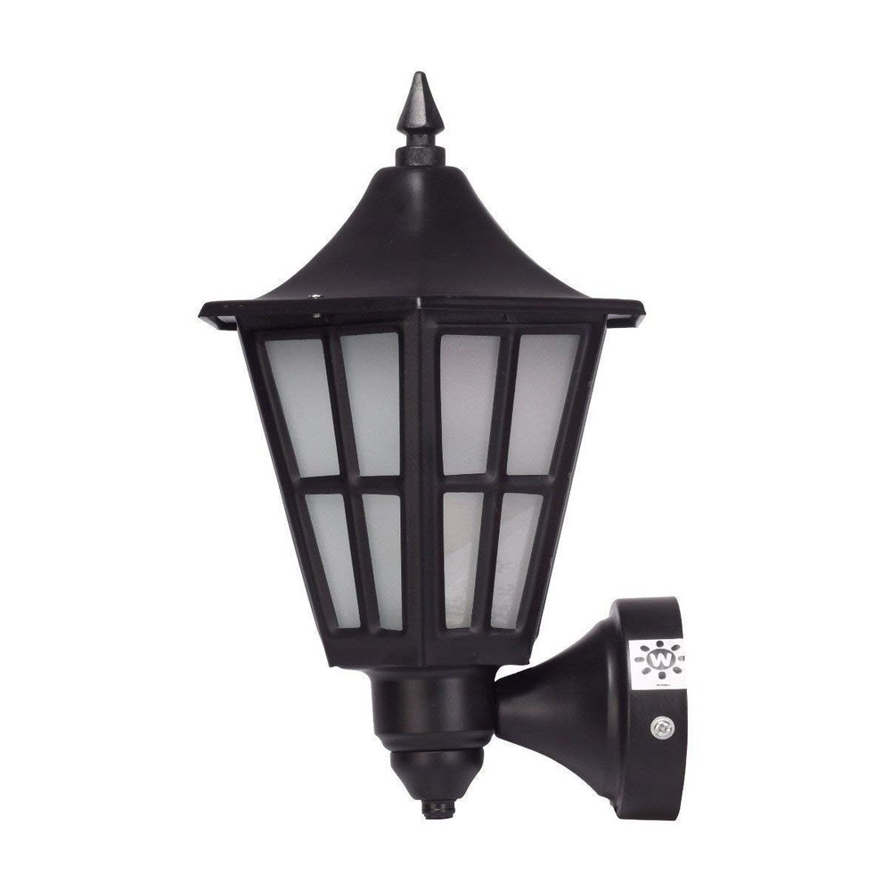 WHITERAY Waterproof Indoor Outdoor Wall Lamp/Sconce Metal Lighting Exterior Gate/Garden Ceiling Light Lamp for Home, Restaurants (Bulb Not Included) -Black (1)
