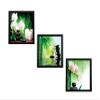 eCraftIndia 'White Flora and Stones' UV Art Painting (Synthetic Wood, 76 cm x 25 cm, Set of 3, Satin Matt Texture, C3FPB1147_A, Multicolor) view 1