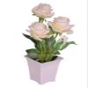 Pindia Decorative Artificial White Rose Flower Plant with Pot for Home & Office Decor-13 * 13 * 23 (cms) view 1