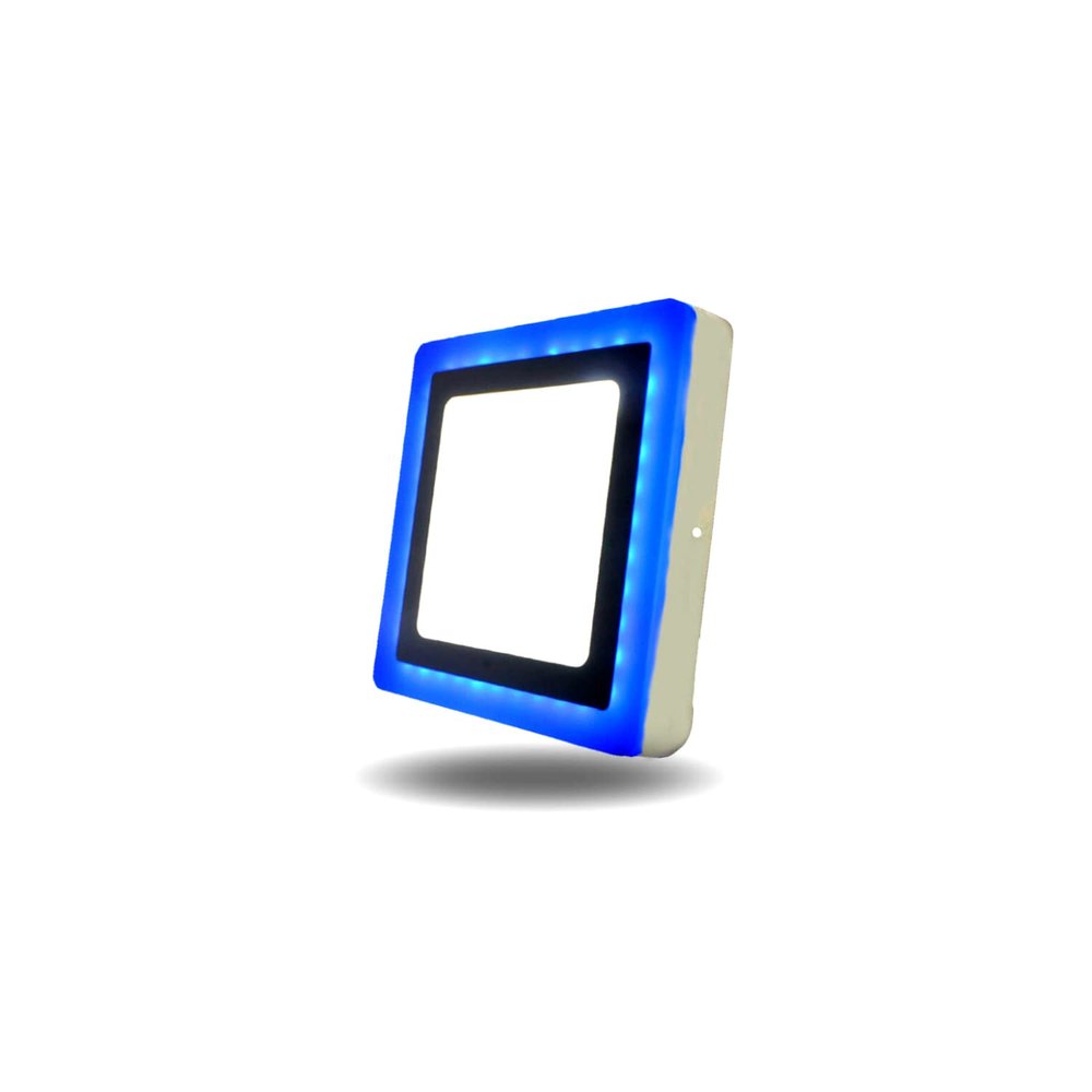 6W LED Side Blue Square Surface Panel Light Ceiling 3D Effect Lighting (Double Color) | Colour Light for Celling | | 6 watt led Ceiling Lights |