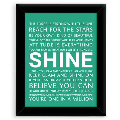 TIED RIBBONS Inspirational Quotes Wall Frames Motivational Quotes Wall Posters with Frames for Home Office kids Room Mom Girls Living Room Bedroom Study Room Classroom