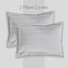 AVI 210TC Soft Luxury Satin Stripe Cotton Pillow Covers Set of 2, Envelope Closure Pillow Cases, Breathable Hotel Quality Pillowcover (20x30 Inches, White) view 4