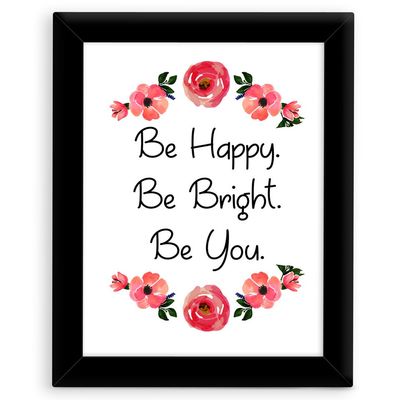 TIED RIBBONS Inspirational Quotes Wall Frames Motivational Quotes Wall Posters with Frames for Home Office kids Girls Mom Living Room Bedroom Study Room Classroom