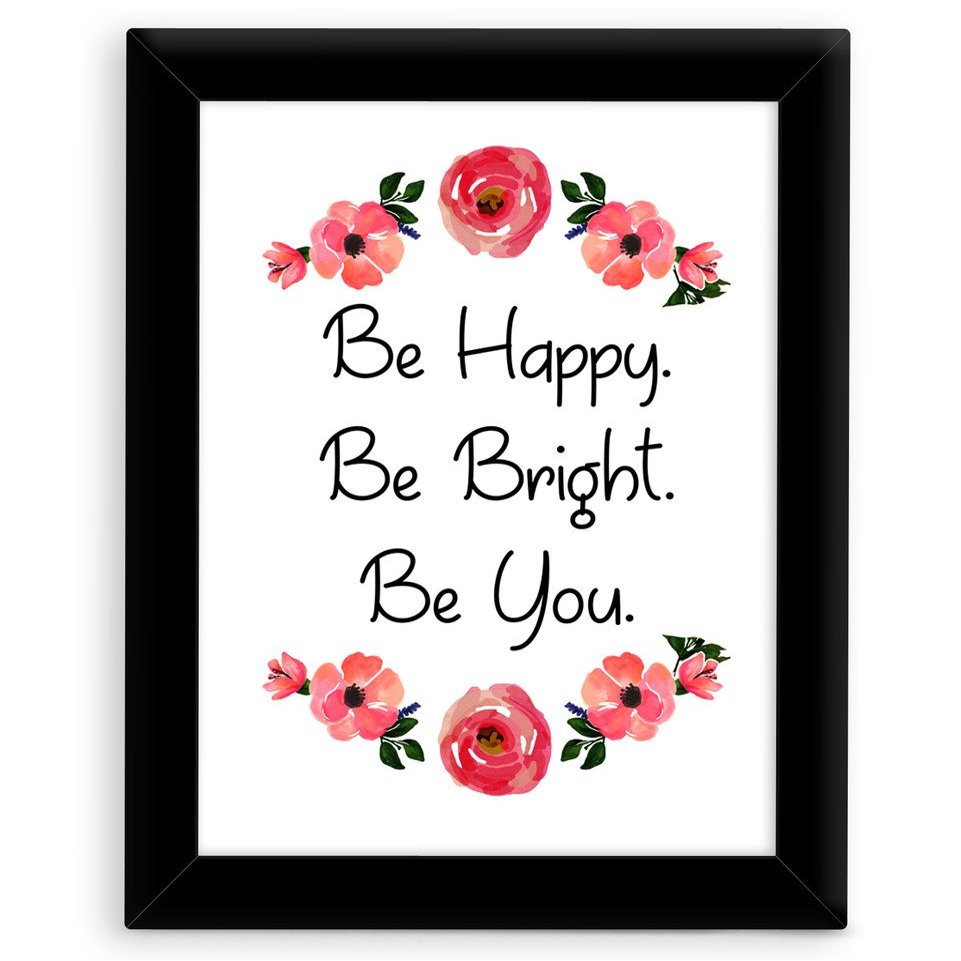 TIED RIBBONS Inspirational Quotes Wall Frames Motivational Quotes Wall Posters with Frames for Home Office kids Girls Mom Living Room Bedroom Study Room Classroom