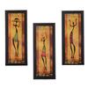 eCraftIndia 'Tribal Lady Satin Matt Texture' UV Art Painting (Synthetic Wood, 18 cm x 2 cm x 36 cm, Set of 3) view 1