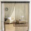 Exporthub 1 Piece Beautiful Polyester Long Door Threads String Curtain - 9ft, Black (EHSPR562_94) view 1