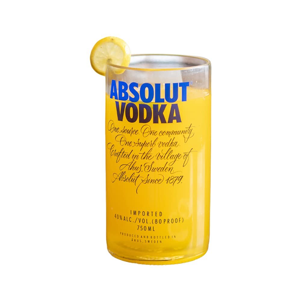 KAVI Absolut Recycled Glasses, Pack of 1pcs, 500ml, 7.62cm Dia, Bar Glass for Drinking Bourbon, Whisky, Scotch, Cocktails