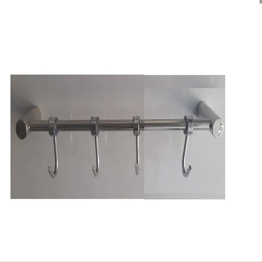 Homeproducts4u Kitchen Rod with Fixed 4 Hook's to Hang All Kitchen Item's