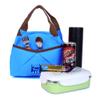 INSTABUYZ Hot & Cold Leak Proof Lunch Bag for Office School Kids Men & Women Storage Bag with Handle 3 Compartments Tiffin Bag (Blue) view 2