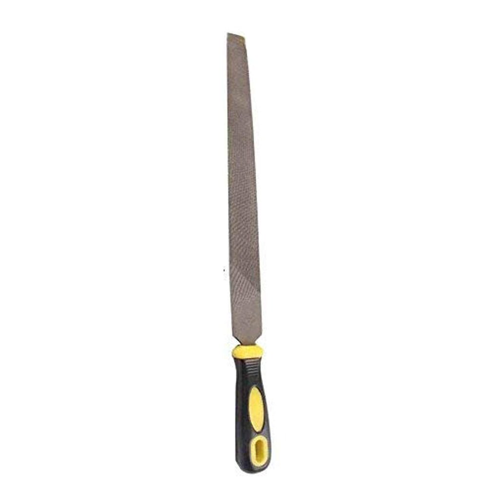 DIY Crafts Pack Of 1 Set, Design No #2, 2 - Pcs / 2 Pieces Yellow Black Handle Steel Middle Cut Half Round (Pack Of 1 Set, Design No #2)