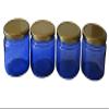 Pure Source India Glass Jar Container Blue Color, 150 Gram, 4 Pieces view 1