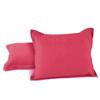 AURAVE Solid Cotton 220 TC Pillow Covers  Standard Size | Soft, Breathable & Durable | Luxury Hotel Quality with Envelope Closure - 18 X 27 Inches, Magenta, 2 Piece view 2