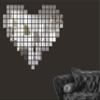 Wall1ders Square Heart Mirror Stickers for Wall, Acrylic Mirror Wall Decor Sticker, Wall Mirror Stickers, Acrylic Stickers, Wall Stickers for Hall Room, Bed Room, Kitchen. (Silver, 100 Pieces) view 1