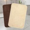 SARAL HOME EASY LIVING Microfiber Solid Rectangle Anti-Skid Bath Mats|Soft & Super Absorbent Mats for Shower|Non-Slip & Quick-Drying Mats for Kitchen Bathroom|Set of 2 (Beige & Brown, 40X60 cm) view 1