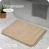 SARAL HOME EASY LIVING Microfiber Solid Rectangle Anti-Skid Bath Mats|Soft & Super Absorbent Mats for Shower|Non-Slip & Quick-Drying Mats for Kitchen Bathroom|Set of 2 (Beige & Brown, 40X60 cm) view 2