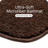 SARAL HOME EASY LIVING Microfiber Solid Rectangle Anti-Skid Bath Mats|Soft & Super Absorbent Mats for Shower|Non-Slip & Quick-Drying Mats for Kitchen Bathroom|Set of 2 (Beige & Brown, 40X60 cm) view 4