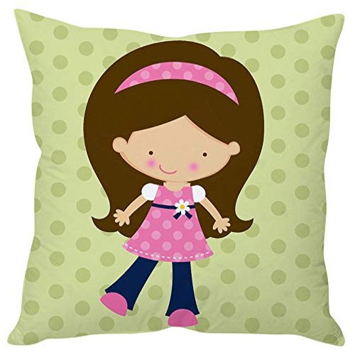The Purple Tree Cute Cartoon Kids Cushion Cover (16x16 inches) - 1 pc