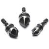 NavaHome Basics Wholesale 3Pcs Countersink Bore Set 12mm 16mm 19mm 1/4" Hex Shank Wood Plastic Chamfer Bit Drill Bit Tools view 2