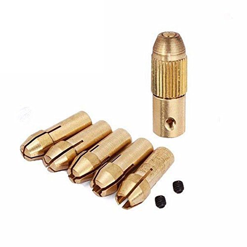 DIY Crafts Design No # 1, Set of 7 Pcs, 3.17mm+3.0mm Micro Twist Hand Drill Chuck Electric Drill Bit Collet A Complete Attachment S (Design No # 1, Set of 7 Pcs)