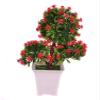 Pindia Artificial Red Flower Plant with Pot for Home & Office Dcor-16 * 9 * 25 cms view 2