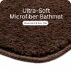 SARAL HOME EASY LIVING Microfiber Solid Rectangle Anti-Skid Bath Mats Soft & Super Absorbent Mats for Shower Washable,Non-Slip & Quick-Drying Mats for Kitchen Bathroom|Set of 2(Brown,40X60cm) view 4