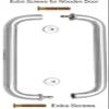 SMART SHOPHAR Stainless Steel Bocaro Glass Pipe Handle 10 Inches Silver, Set of 1 (2 Pieces) / Elegant Design/Quick to Install Design/Suitable for Wooden Frame Glass Doors/Mounting Hardware view 3