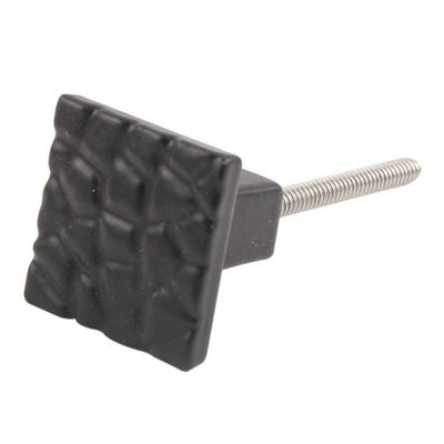 Indian-Shelf Pack of 4 Black Farmhouse Furniture Door Knobs Luxury Iron Square Knobs for Kitchen Cabinet