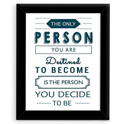 TIED RIBBONS Inspirational Quotes Wall Frames Motivational Quotes Wall Posters with Frames for Home Office kids Girls Boys Living Room Bedroom Study Room Classroom