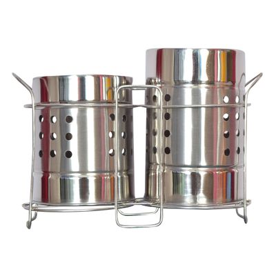 Navisha Urore Stainless Steel 2 in 1 Cutlery Holder with Stand