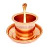 Panchpatra Pali with Plate Set in Copper for Puja | Pure Copper Panchpatra Pali & Plate Set |Sacred Utensil for Rituals, Puja Offerings & Spiritual Ceremonies | om Pooja Shop Collection view 1