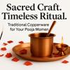 Panchpatra Pali with Plate Set in Copper for Puja | Pure Copper Panchpatra Pali & Plate Set |Sacred Utensil for Rituals, Puja Offerings & Spiritual Ceremonies | om Pooja Shop Collection view 4