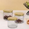 Pure Source India Glass Container with Airtight and Rustfree Metal Lid, 150Gm - Led Free and Food Safe Jar, 6 Pieces (Clear) (Round) view 4
