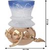 Somil Modern Design Colorful Golden Metal Wall Lamp with Hand Decorated Glass Shade view 3