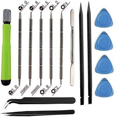 PagKis 7395 Screwdriver Set and Opening Tools Multicolour - 5 Screw Driver Bits, 1 Handle, 2 Tweezers, 4 Opening Picks, 2 Spudger and 1 Mini Spudger