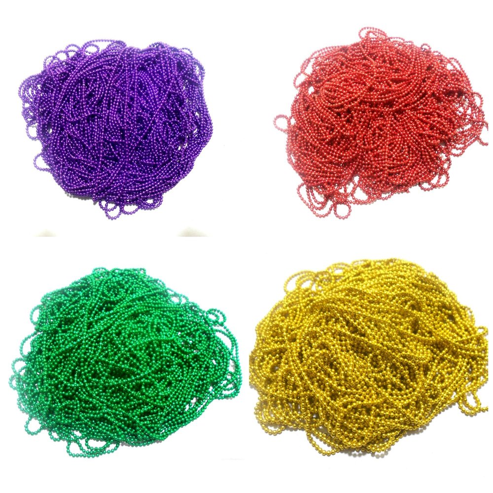 Ball Chains Shiny & Glittery - Combo of 4 Colours for Jewellery Making/Designing & Craft Work !! 2 mtr in Each Color !!