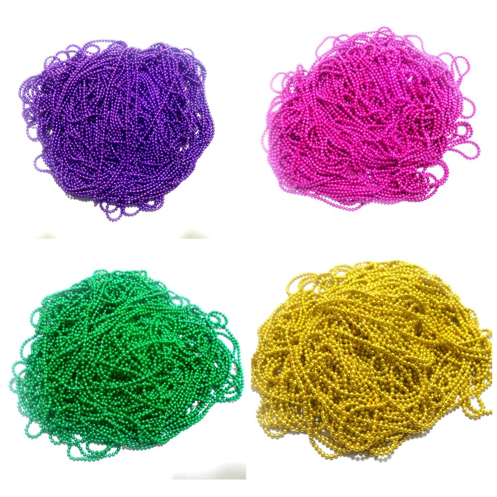Ball Chains Shiny & Glittery - Combo of 4 Colours for Jewellery Making/Designing & Craft Work !! 2 mtr in Each Color !!