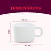 Larah By Borosil Universe Opalware Cup Set, 6-Pieces, White, 180 ML view 2