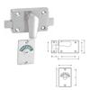 MHS Zinc Alloy Indicator Turn Latch Bolt Engaged and Vacant Privacy Indicator with Screws for Wash Room Office Toilet Trial Room Hotel Bed Room Door (Pack of 2, Silver Matt) view 3