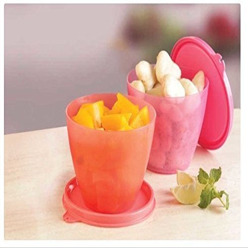 Tupperware Bowled Over Plastic Container Set, 430ml, Set of 2, Multicolour (Free Cook,Eat & Love Book)