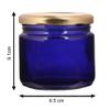 Pure Source India. Air Tight and Rust Proof Glass Jar with Metal Black Cap (Capacity-150 g; Blue) - Set of 4 Pieces view 3