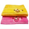 Space Fly Love Touch Embroidered Super Absorbent, Yellow and Pink Color Cotton Hand Towels (Set of2) view 2
