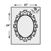Kayra Decor Stencils for Wall Painting Mirror - Pack of 1, 16-inch x 24 inch - (KHSNT017) view 3