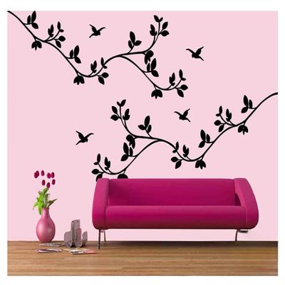 Kayra Decor Stencils for Wall Painting Flying Birds Large- Size 93 X 34 (KHSNT236)