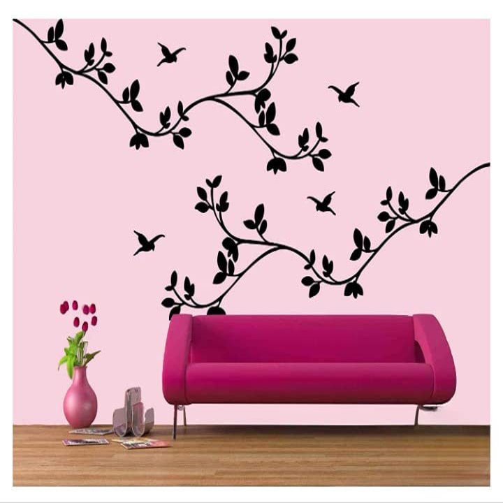 Kayra Decor Stencils for Wall Painting Flying Birds Large- Size 93 X 34 (KHSNT236)