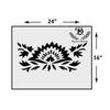 Kayra Decor Stencils for Wall Painting Swirl Floral - Pack of 1, 16 inch x 24 inch - (KHSNT126) view 3