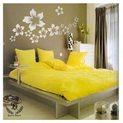 Kayra Decor Stencils for Wall Painting Large Full Size Apricot Blossom Flower Wall Design and Home Wall Decoration (Size - 24", 15", 10", 8", 6", 4", 2.5" Inch) (KHSNT256)
