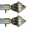JAKABA Antique Brass Curtain Finials (Without Supports) - Pack of 2 Pcs (Finials 1 Pair) : Curtain Brackets Set/Holders - JKBATX92701_WOS view 1