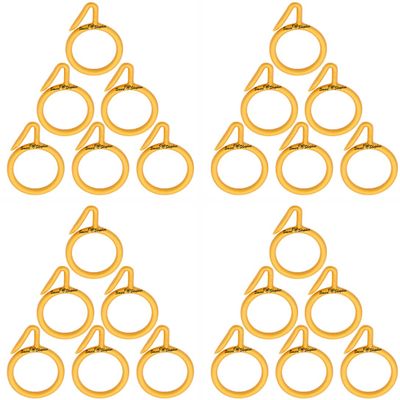 Smart Shophar Plastic Nemani Curtain Ring 1.5 Inches Yellow Pack of 24 / Rapid and Effortless Mounting/Reliable Performance/Suitable for Rods and Poles