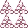 Smart Shophar Plastic Nemani Curtain Ring 1.2 Inches Red Pack of 24 - Functional and Versatile Curtain Rings - Durable, Easy to Use, Secure Curtain Hanging view 1