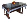 ANS Dinning Table Cover transperent 6/8 Seater Silver Border Clear Sheet Dinning Mat 150x 225 cms Rectangle Easy to Clean and Long Lasting Product Rectangle view 1